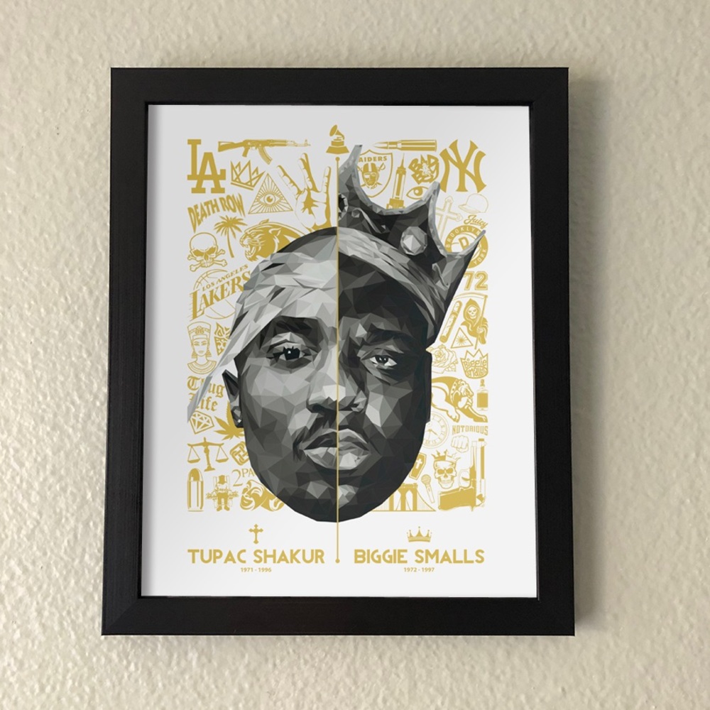 Tupac and Notorious BIG Wall Art